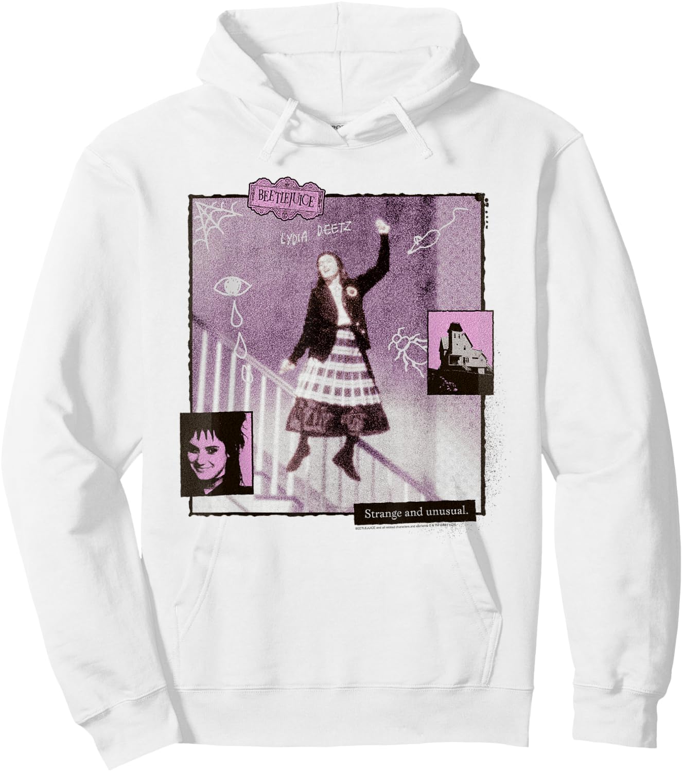 Beetlejuice Lydia Deetz Dance Vintage Collage Movie Hoodie - Hoodie | White