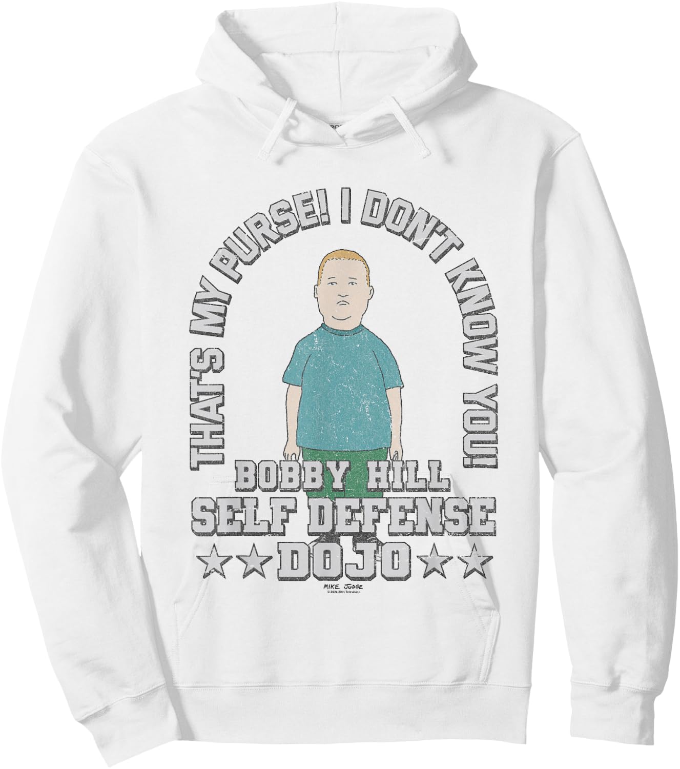 King Of The Hill Bobby Hill Self Defense Dojo Chest Poster Hoodie - Hoodie | White