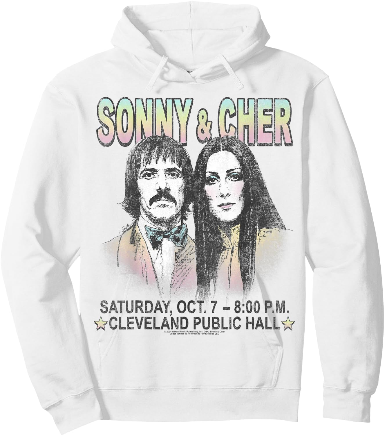 Sonny and Cher Cleveland Hall Hoodie - Hoodie | White