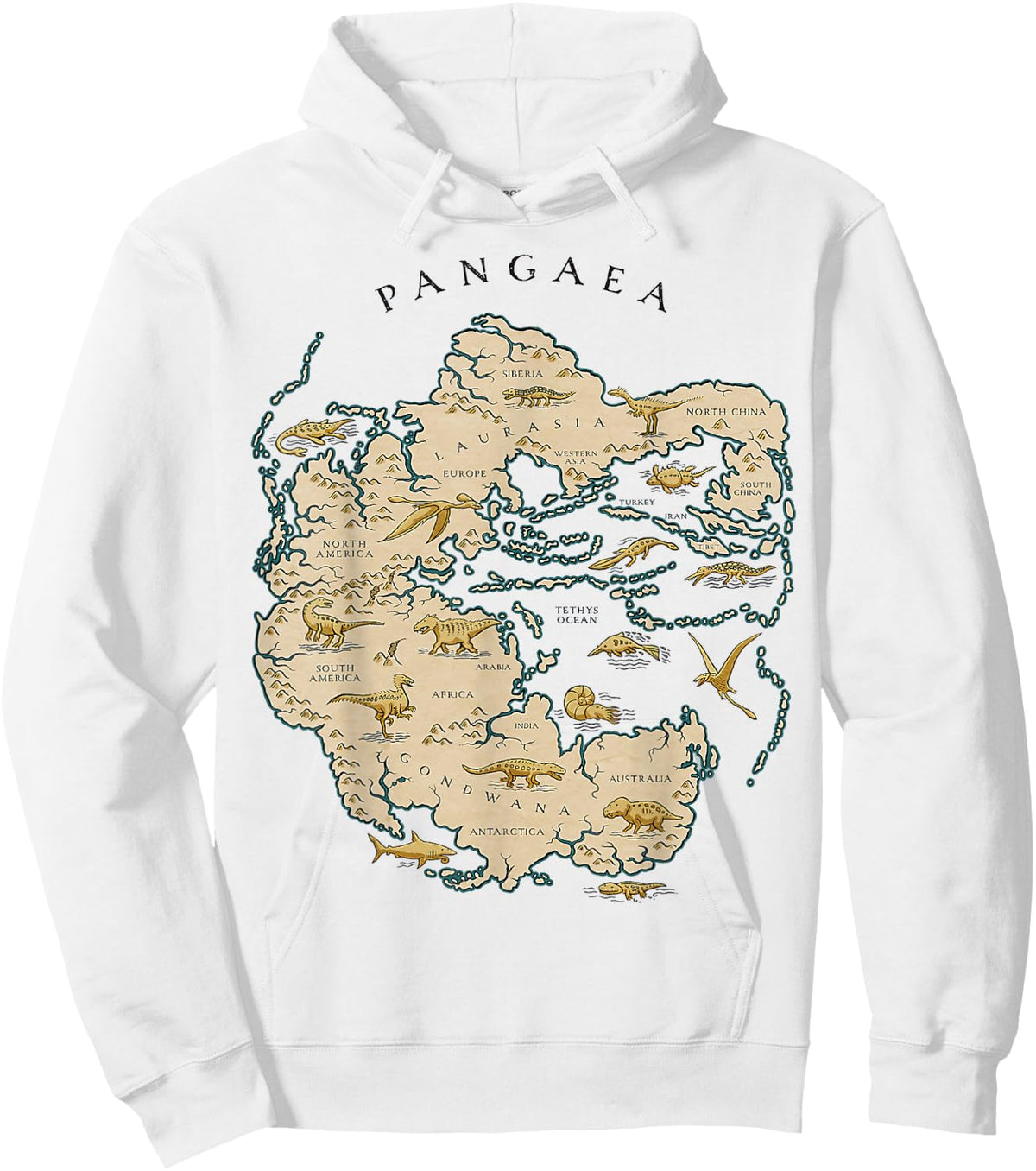 Reunite Pangaea World Map History Geology Earth Geologist Hoodie - Hoodie | White