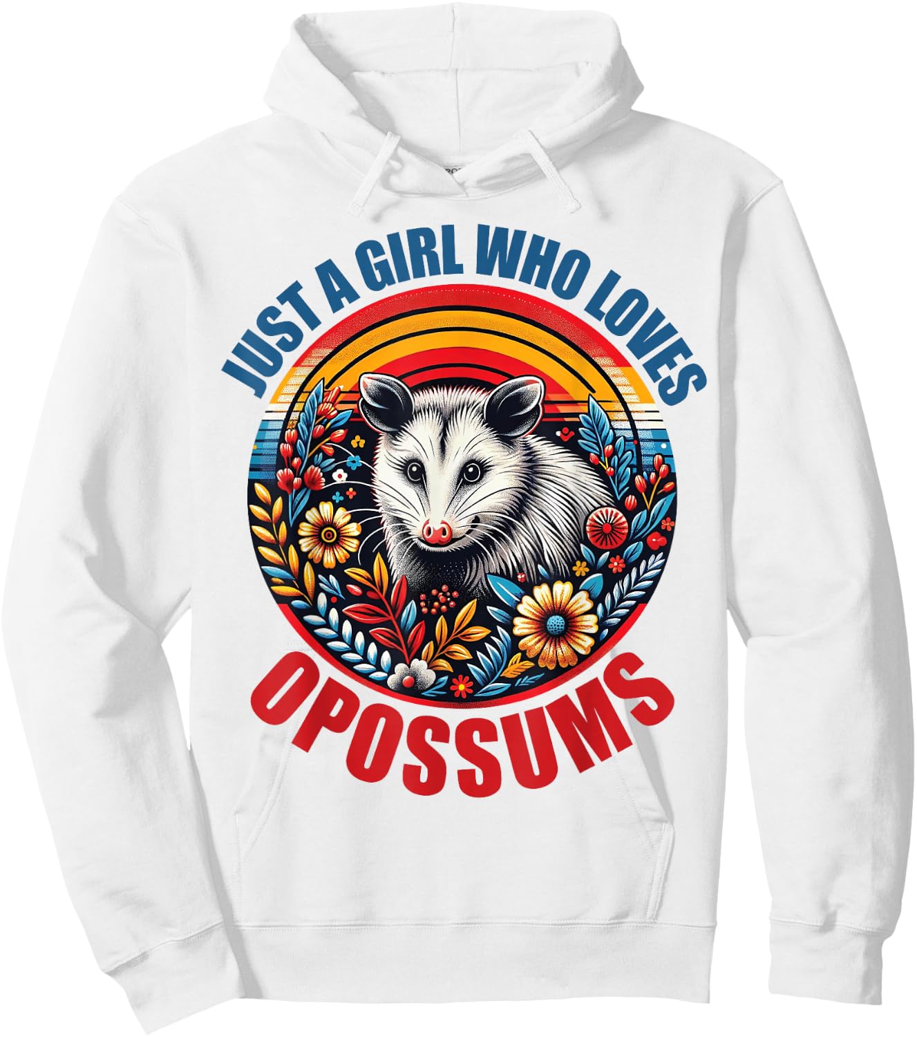 Girls Opossums-Shirt Kids Teen Just A Girl Who Loves Possum Hoodie - Hoodie | White