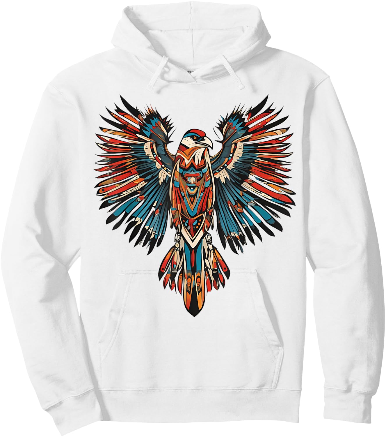 Thunderbird Native American Indian Day Tribal Art Hoodie - Hoodie | White