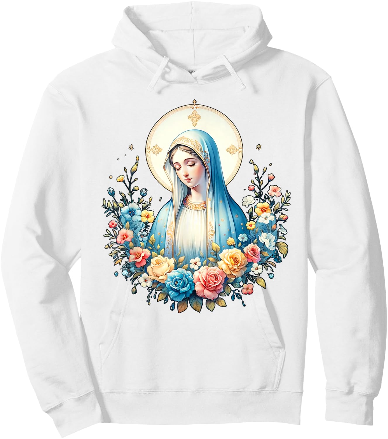 Our Lady of Lourdes Powerful Symbol Saint Mary Mother Mary Hoodie - Hoodie | White