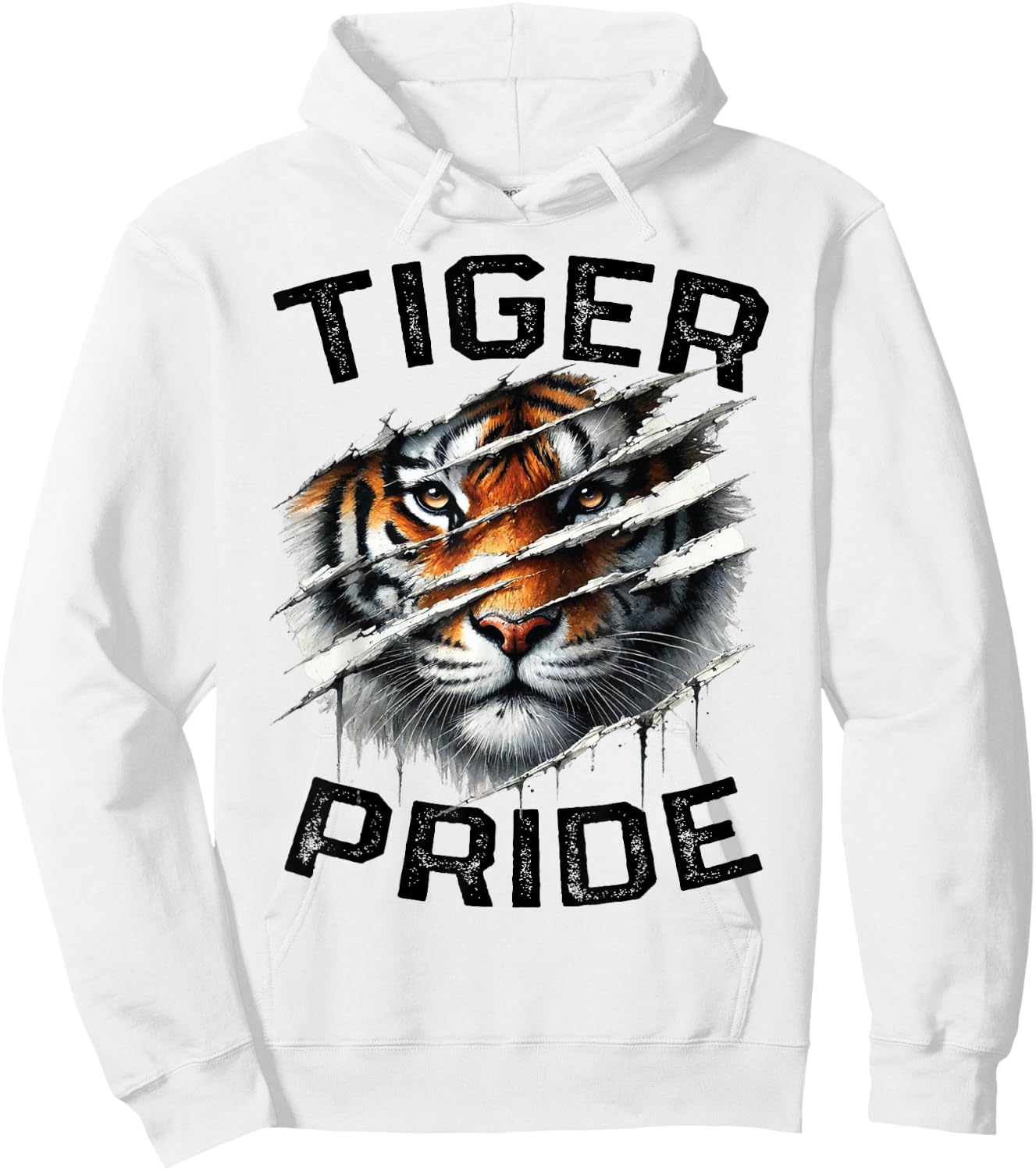 Tiger Pride Retro Vintage Tiger School Sports Team Hoodie - Hoodie | White