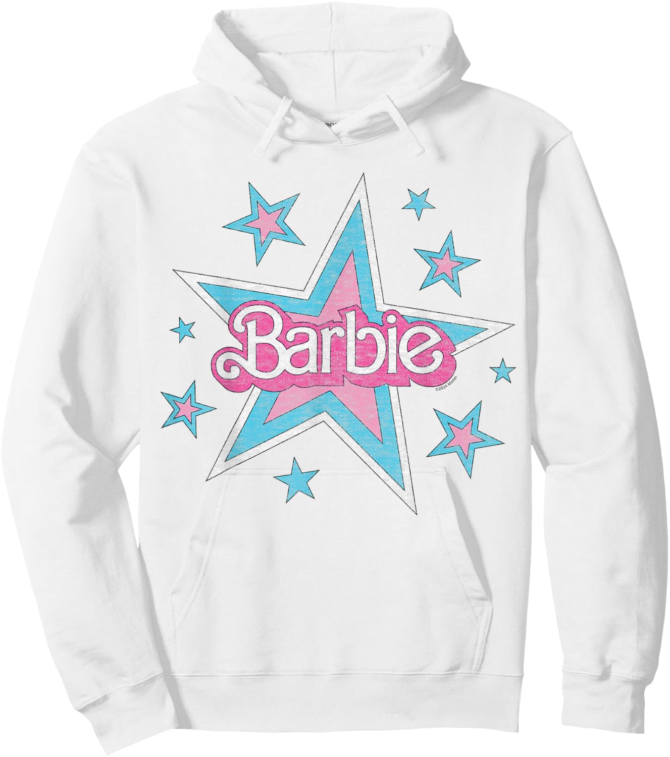 Barbie - Vintage Logo with Stars Hoodie - Hoodie | White