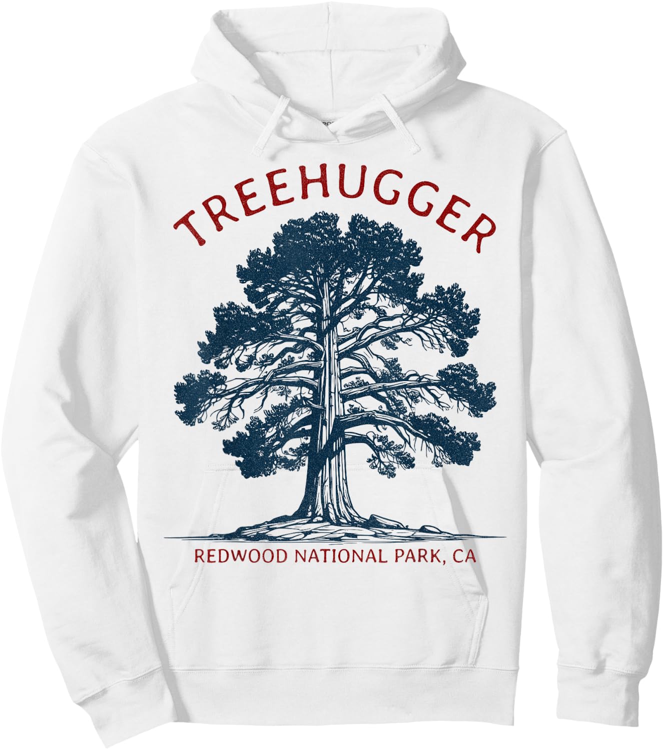 Treehugger, Redwood National Park, USA, California Hoodie - Hoodie | White