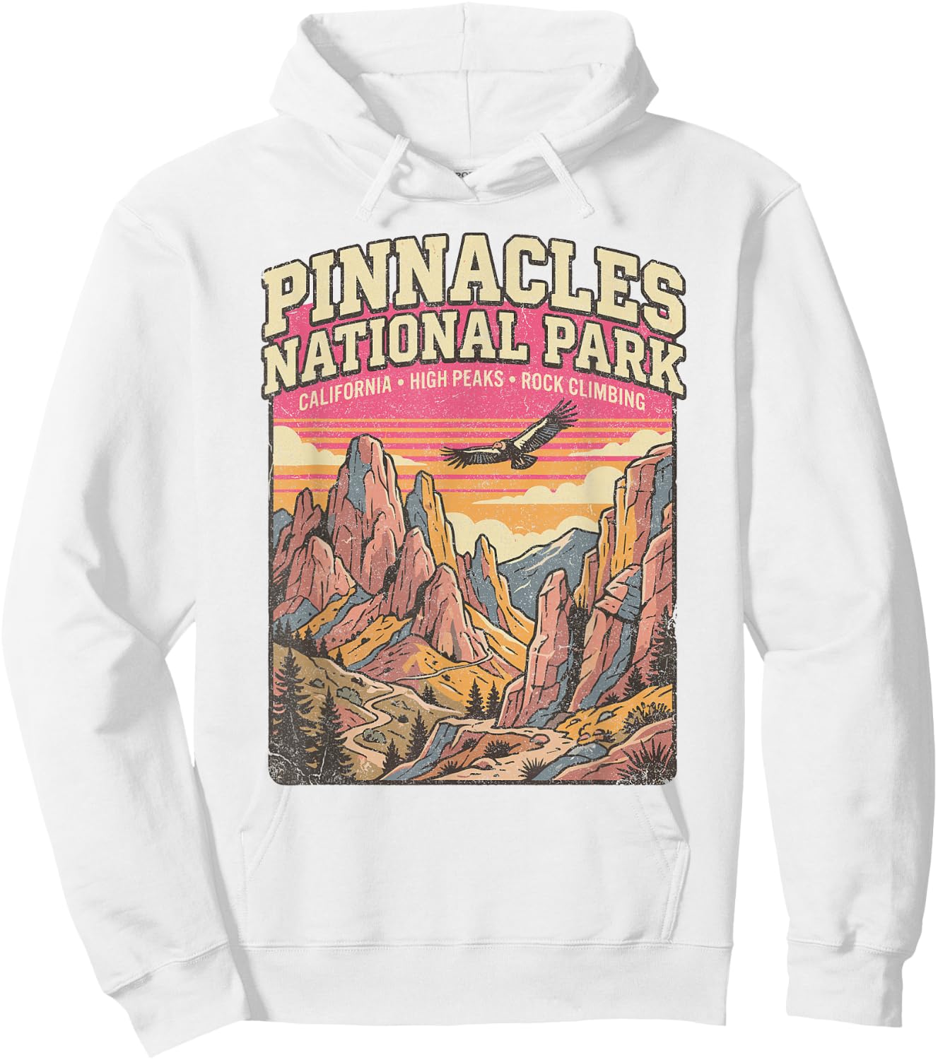 Pinnacles National Park California US Vintage Hoodie - Hoodie | White