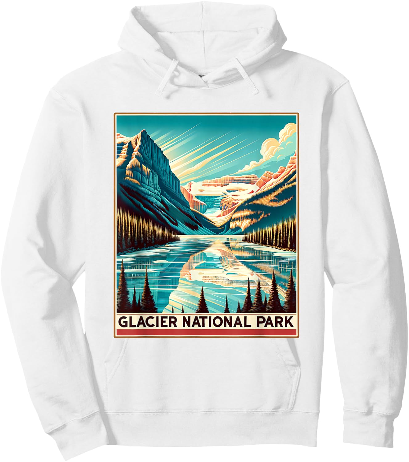 Glacier National Park Hoodie - Hoodie | White