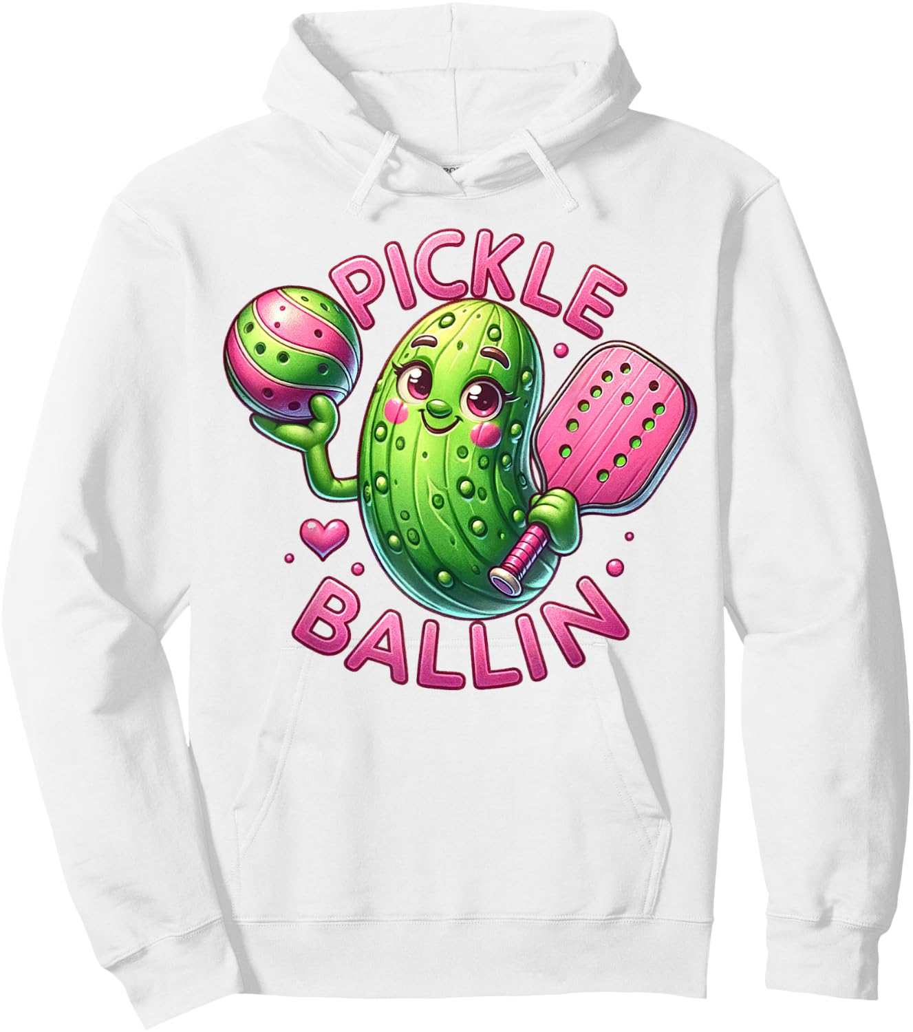 Funny Pickleball Dink Player Women or Men's Adult Pun Hoodie - Hoodie | White