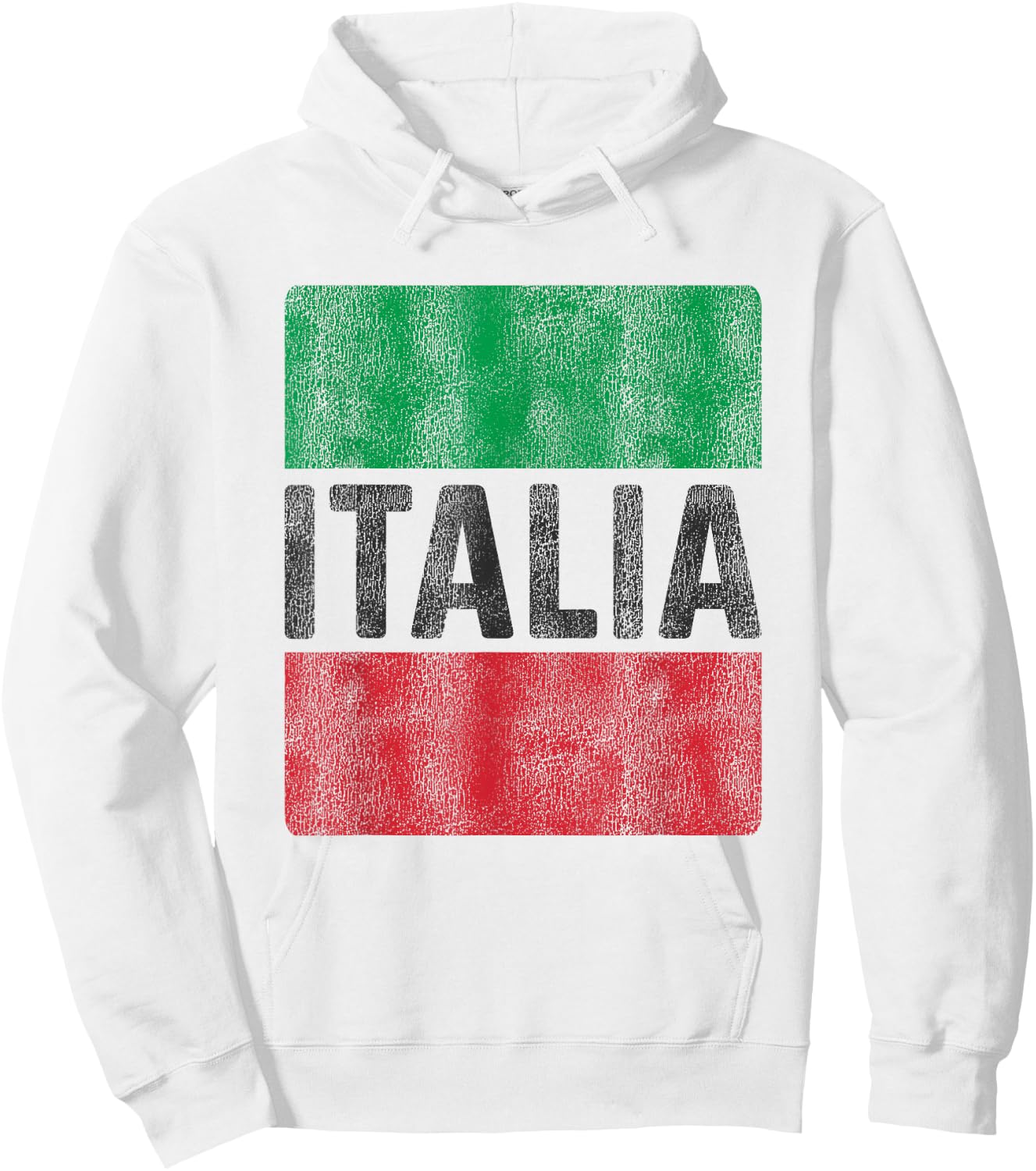Vintage Italia Flag of Italy Souvenir Italian Hoodie - Hoodie | White