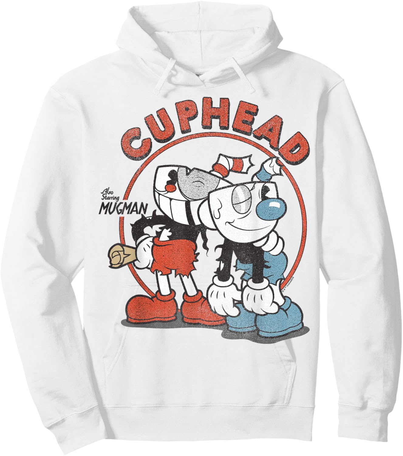 Cuphead And Mugman Beat Up Bros Graphic Hoodie - Hoodie | White
