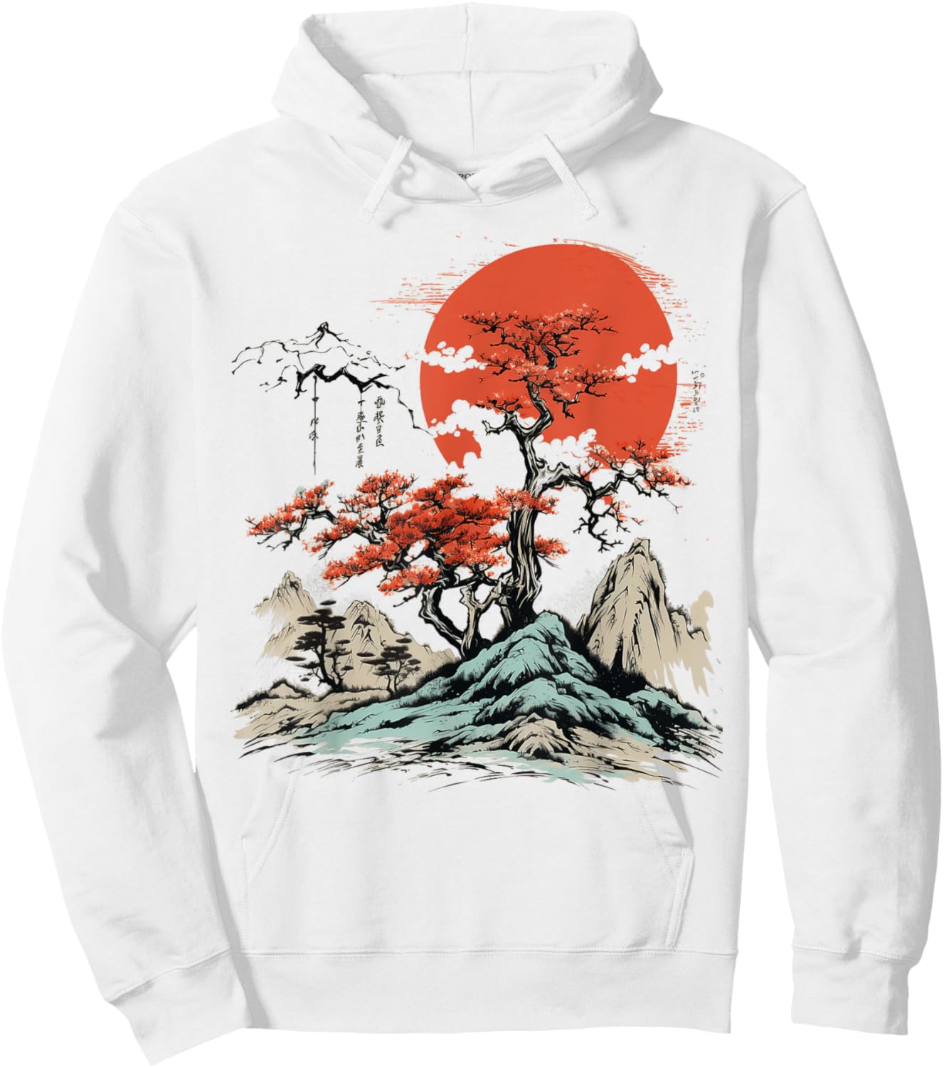 Asian Landscape Scenery Graphic Men Women Boys Girls Hoodie - Hoodie | White