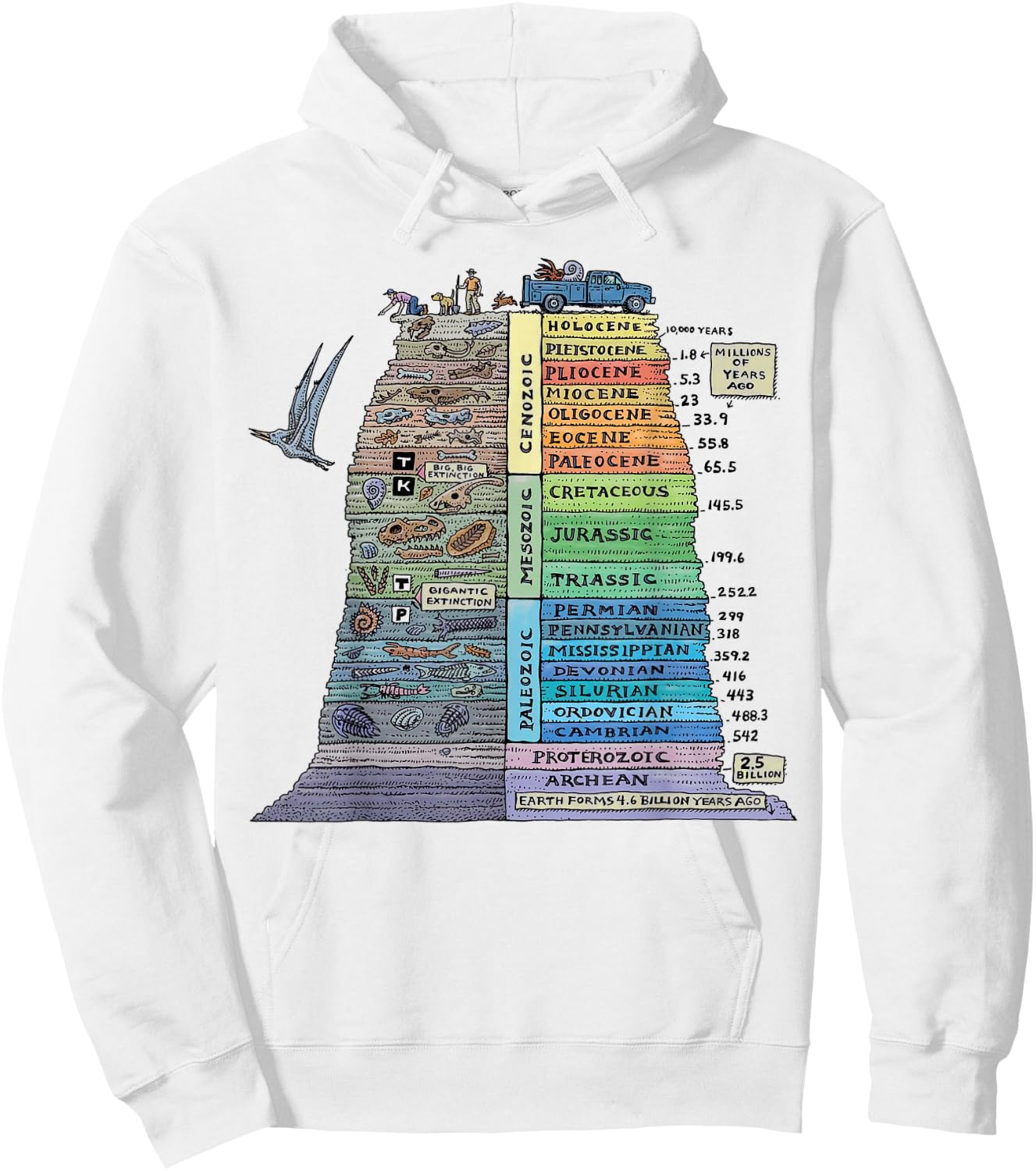 Geology Earthform Geologist Rock Collector Mineral Geode Hoodie - Hoodie | White