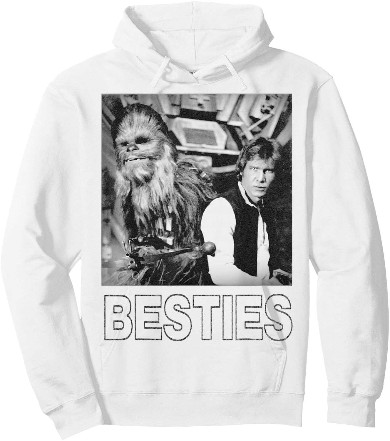 Star Wars Han Solo Chewbacca Besties Graphic Hoodie - Hoodie | White