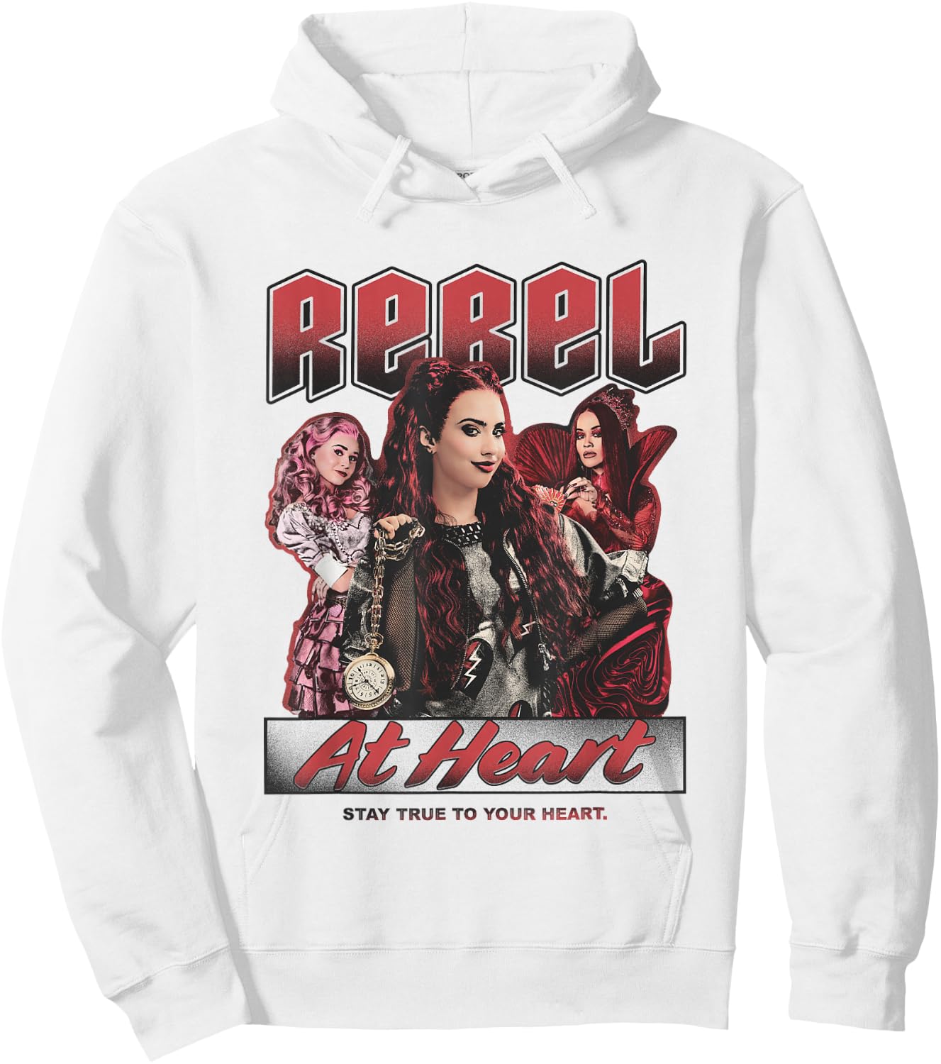 Disney Descendants: The Rise of Red Rebel at Heart Big Logo Hoodie - Hoodie | White