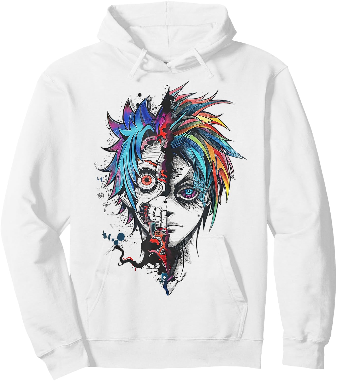Anime Manga Graphic Illustration Anime Hoodie - Hoodie | White