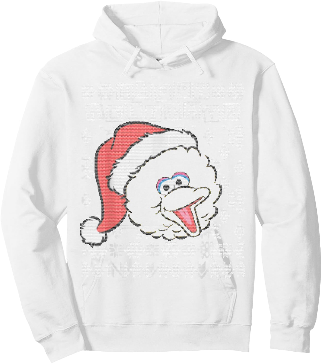 Sesame Street Big Bird Ugly Christmas Hoodie - Hoodie | White