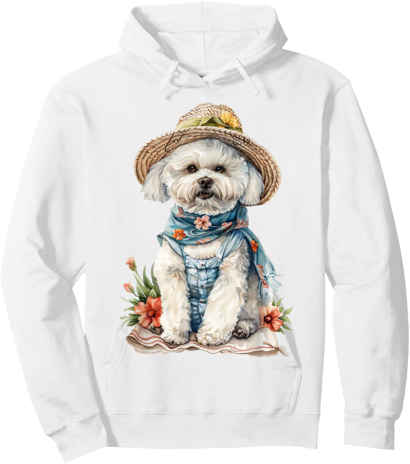 Summer Dog Bichon Frise Women Girls Kids Hoodie - Hoodie | White