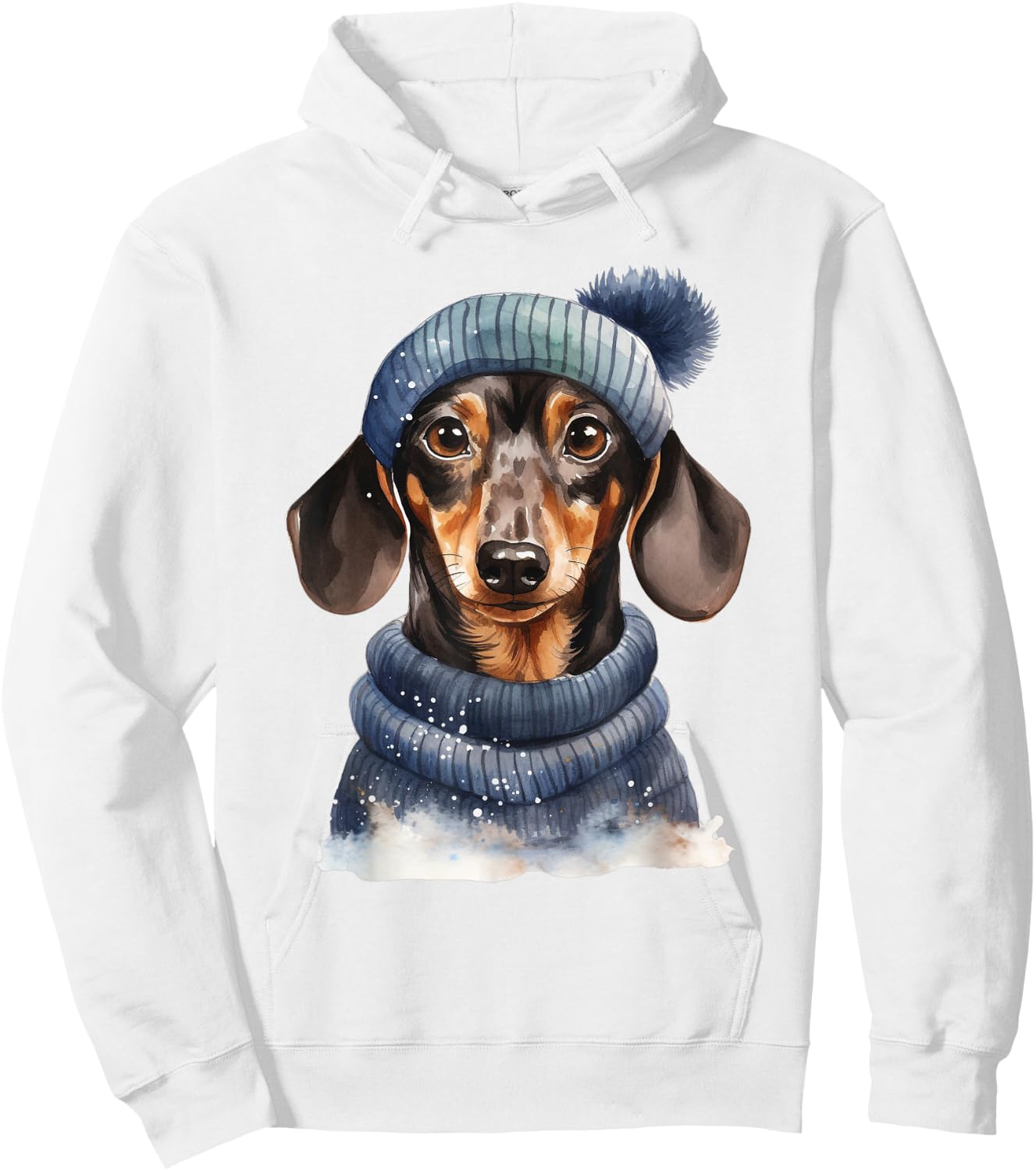 Christmas Winter Wiener & Dachshund Hoodie - Hoodie | White