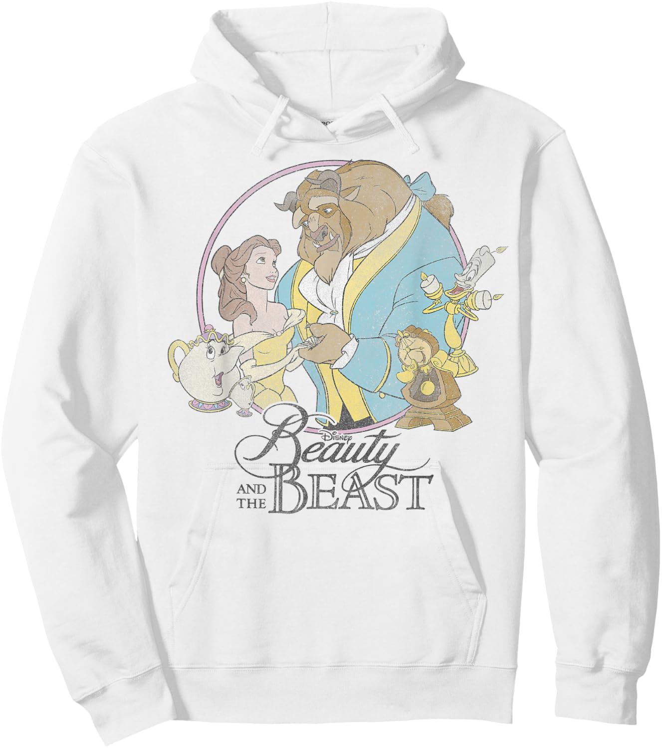 Disney Beauty And The Beast Classic Group Shot Hoodie - Hoodie | White