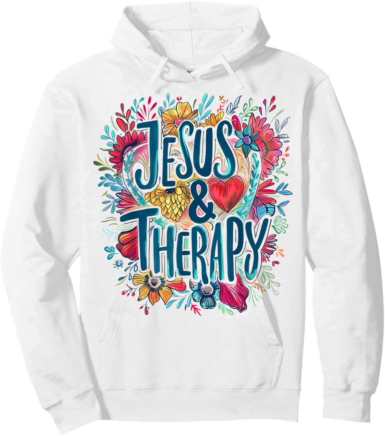 Jesus and Therapy Hoodie - Hoodie | White