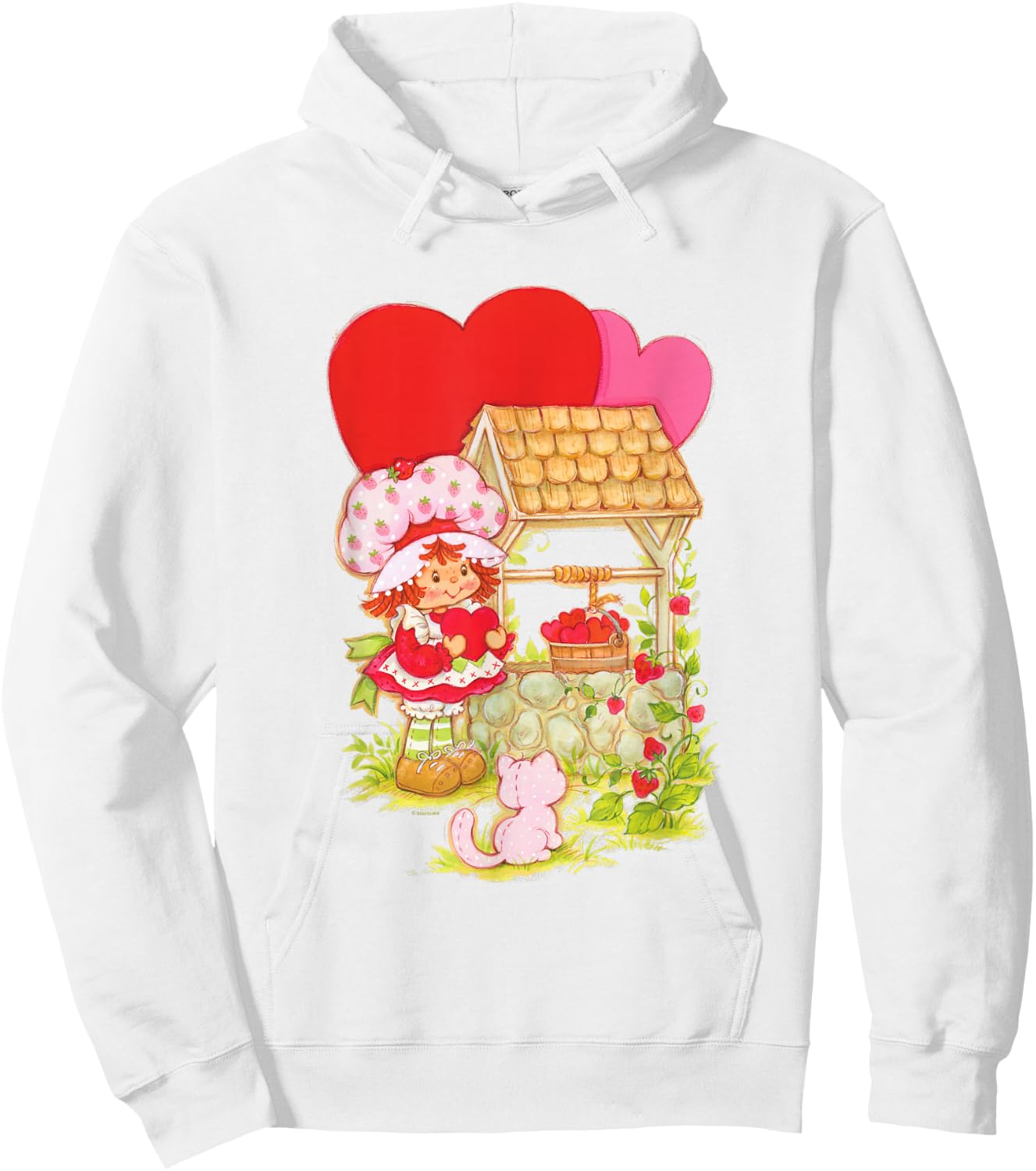 Strawberry Shortcake & Custard By Well Valentine's Day Hoodie - Hoodie | White