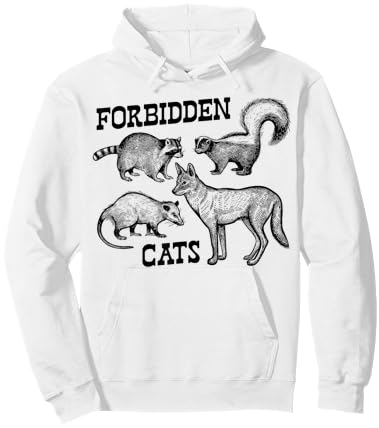 Vintage Forbidden Cats Animals Lover Hoodie - Hoodie | White