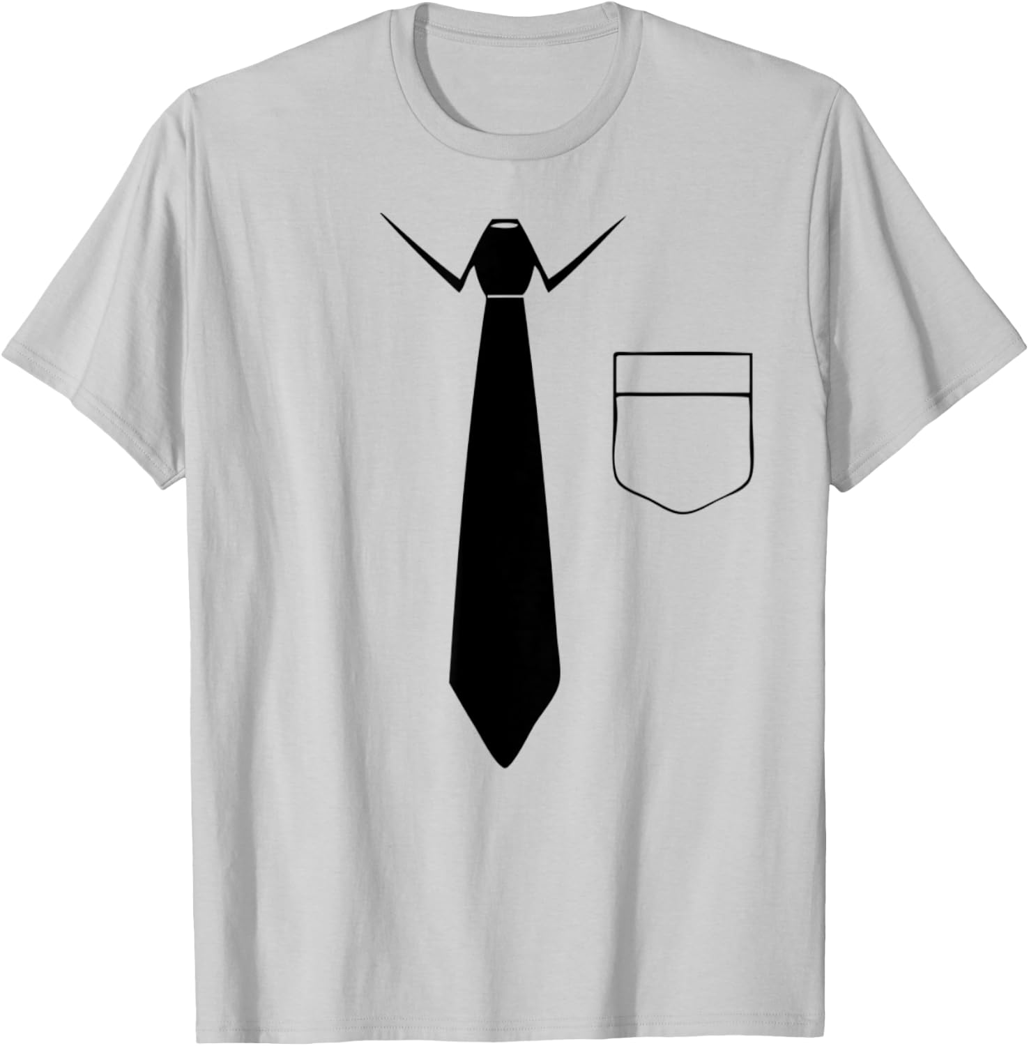 Novelty Collar and Tie , Dress code? No problem. Funny T-Shirt - T-Shirt | Ash