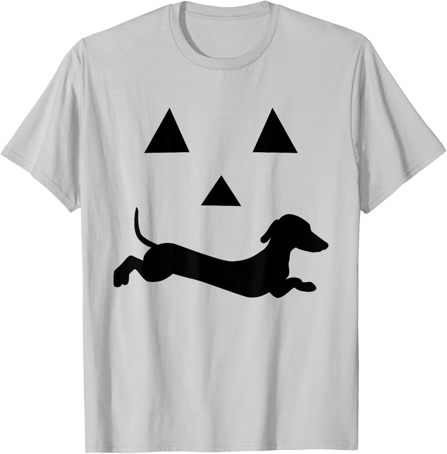 Funny dachshund Jack O Lantern pumpkin face for halloween T-Shirt - T-Shirt | Ash