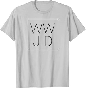 WWJD What Would Jesus Do Christian Trendy T-Shirt - T-Shirt | Ash