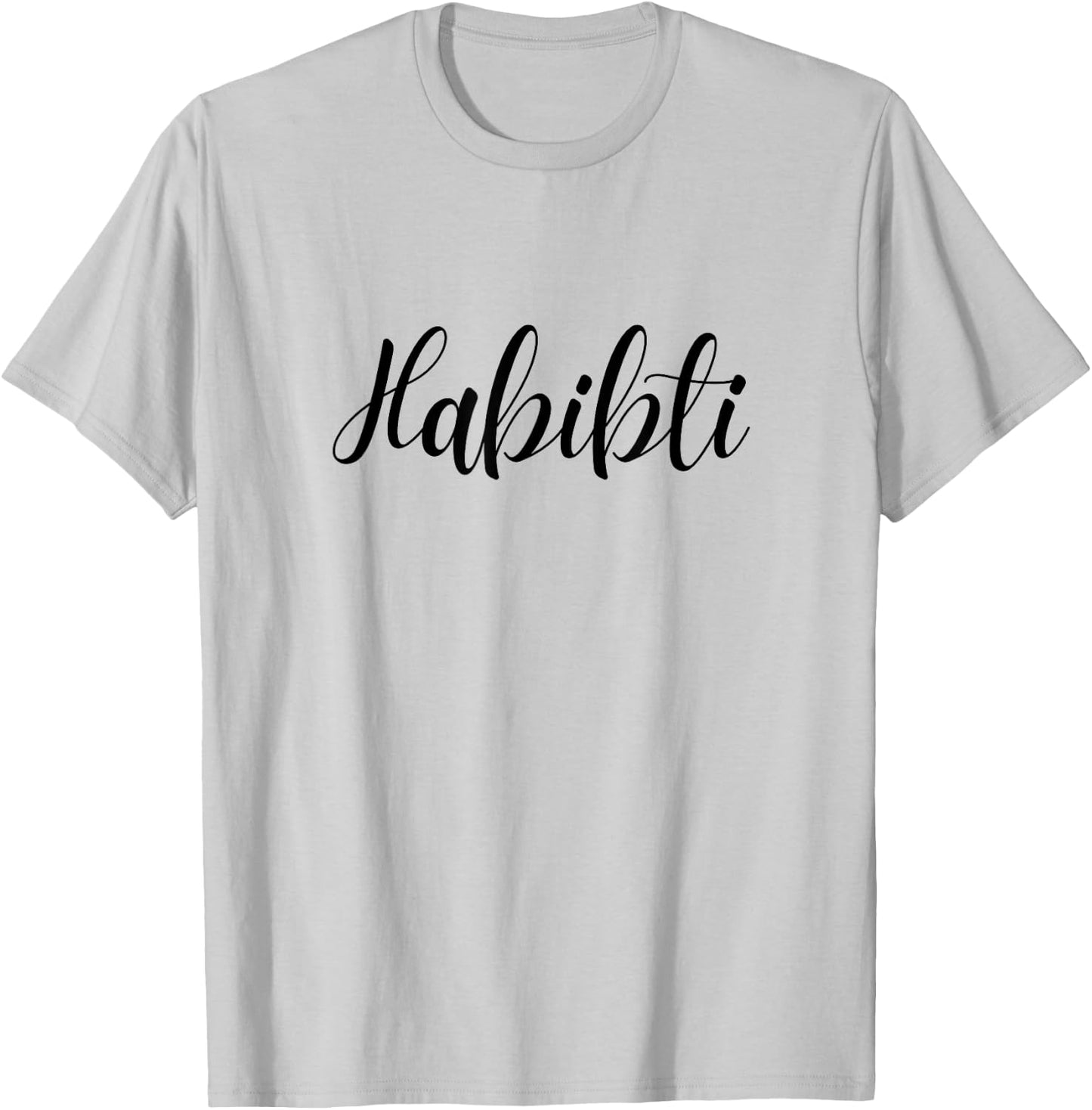 Habibti Arabic Arab Matching Couple Honeymoon T-Shirt - T-Shirt | Ash