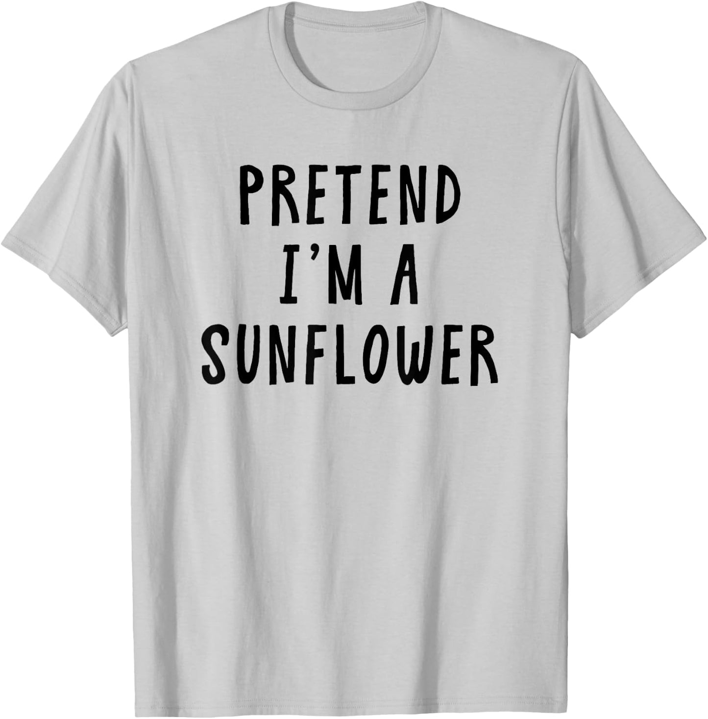 Pretend Im A Sunflower Costume Women Kids Halloween Costume T-Shirt - T-Shirt | Ash