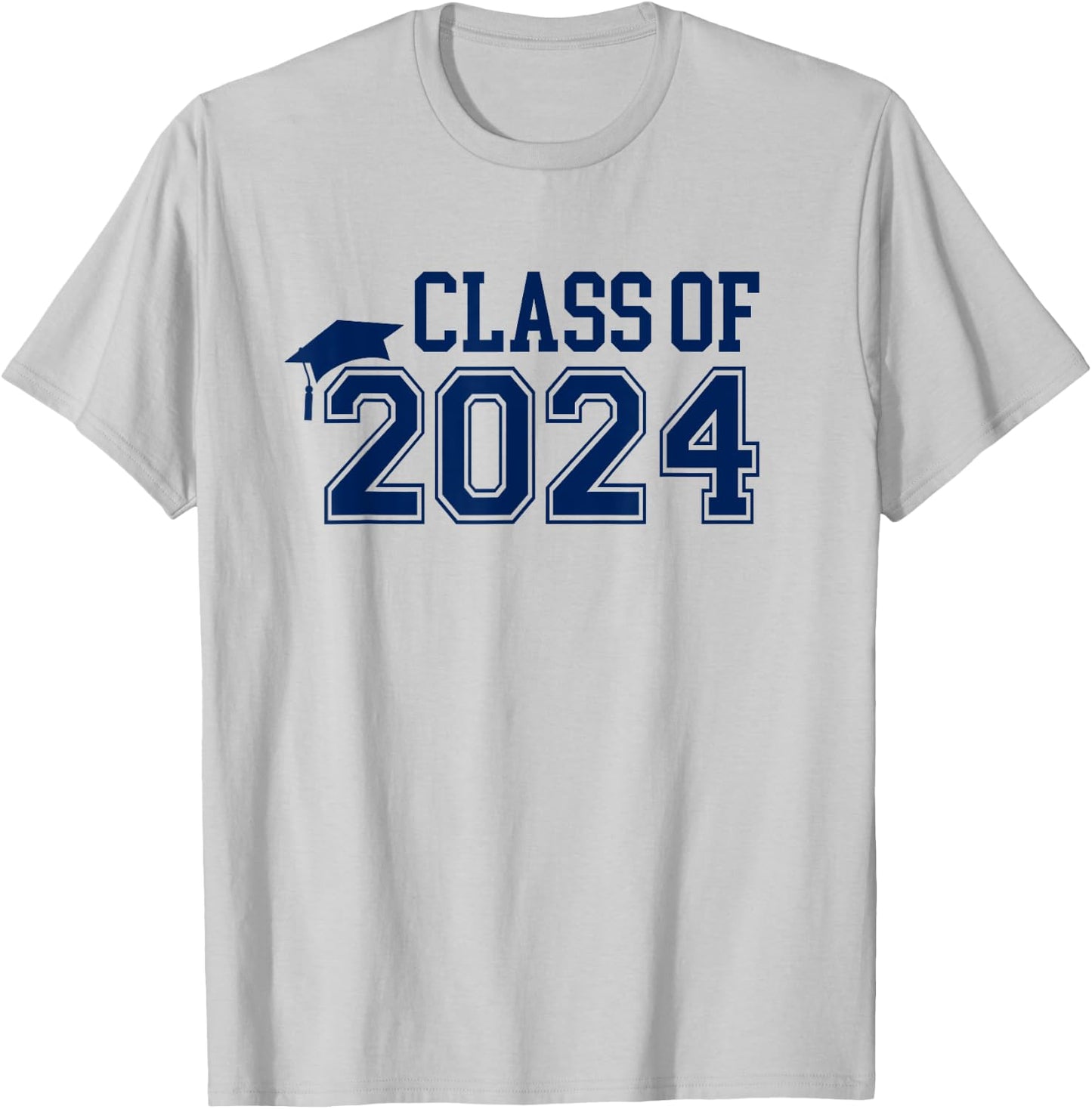 Class of 2024 College High School Senior Graduation Blue T-Shirt - T-Shirt | Ash