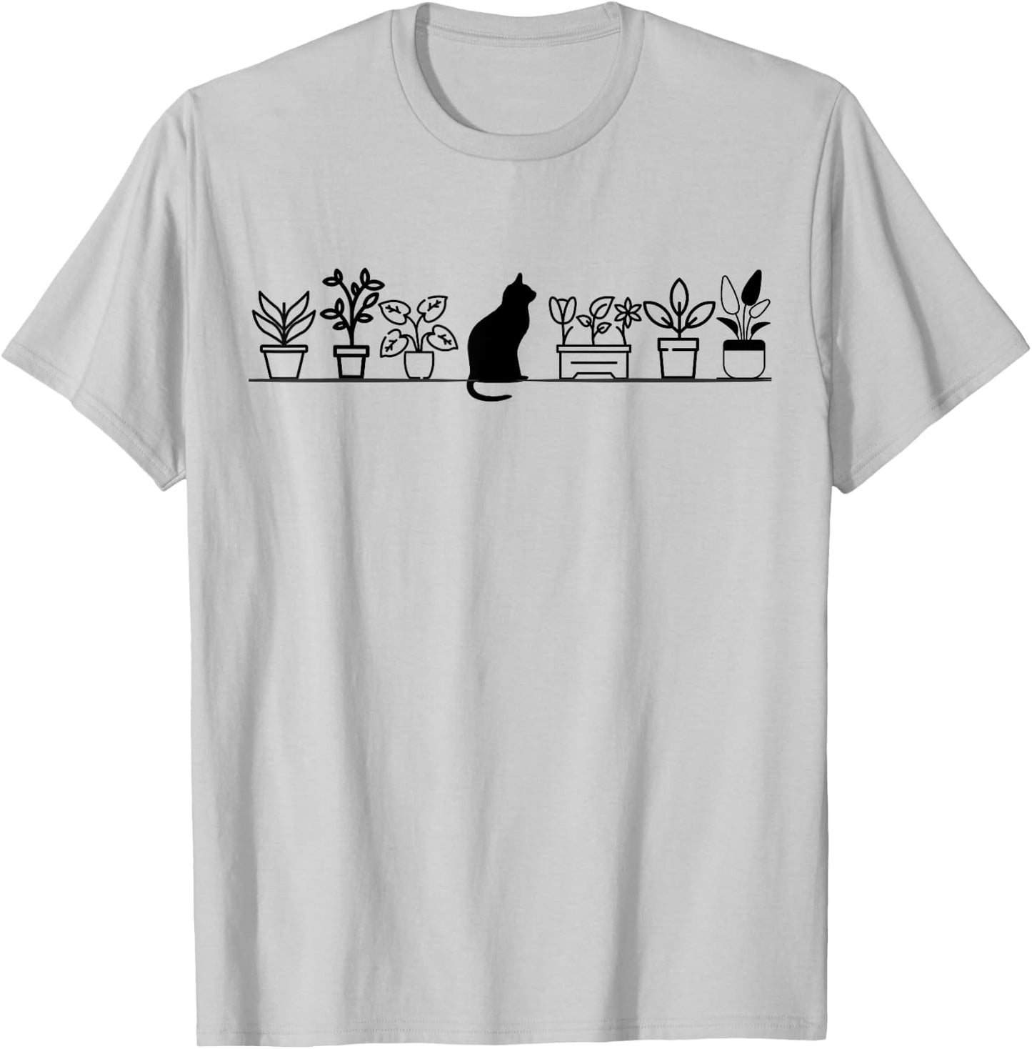 Cats And Plants A Purrfect Combination T-Shirt - T-Shirt | Ash