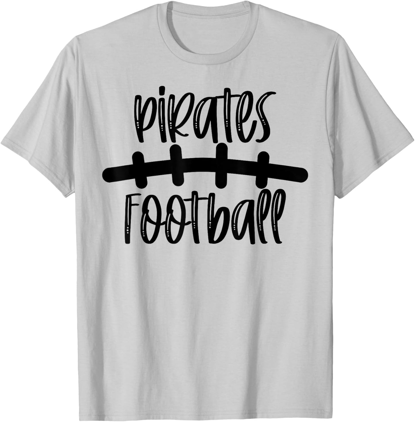 Pirates Football School Spirit Team Mascot Game Night T-Shirt - T-Shirt | Ash