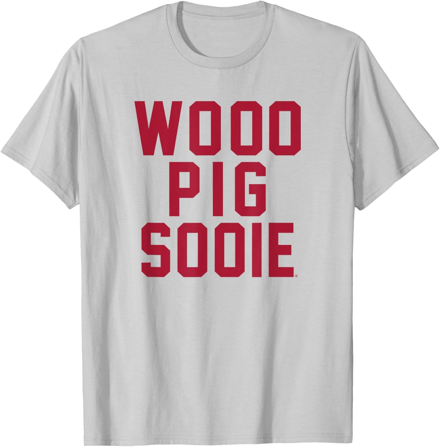 University of Arkansas Razorbacks Wooo Pig Sooie T-Shirt - T-Shirt | Ash