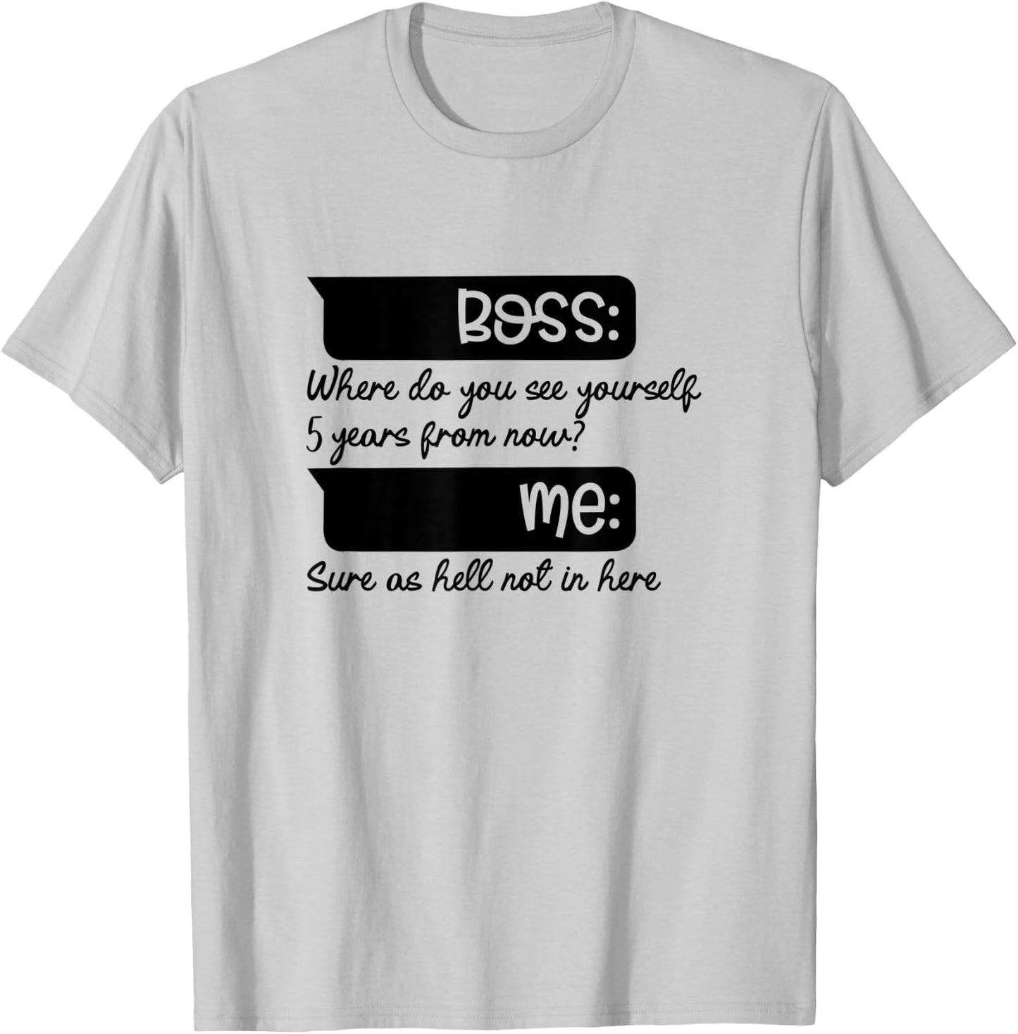 Where Do You See Yourself 5 Years Funny I Quit Quitting Job T-Shirt - T-Shirt | Ash