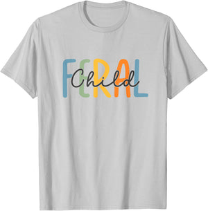 Vintage Feral Child Toddler Feral Girl Or Boy Flower Girl T-Shirt - T-Shirt | Ash