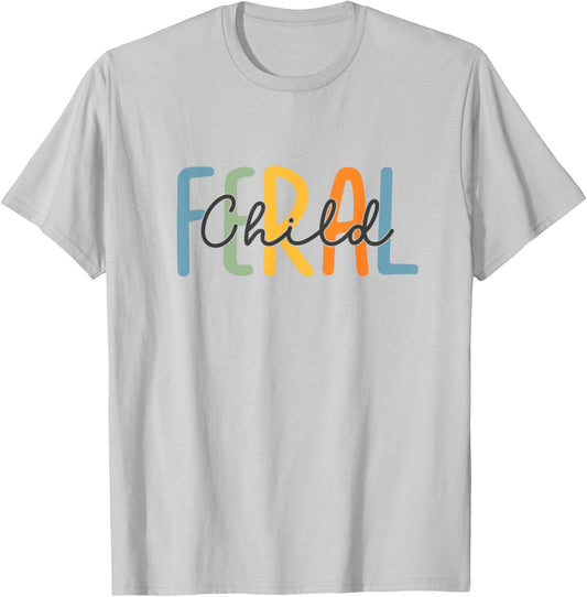Vintage Feral Child Toddler Feral Girl Or Boy Flower Girl T-Shirt - T-Shirt | Ash