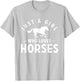Just A Girl Who Loves Horses - Cute Riding Pony Lovers T-Shirt - T-Shirt | Ash