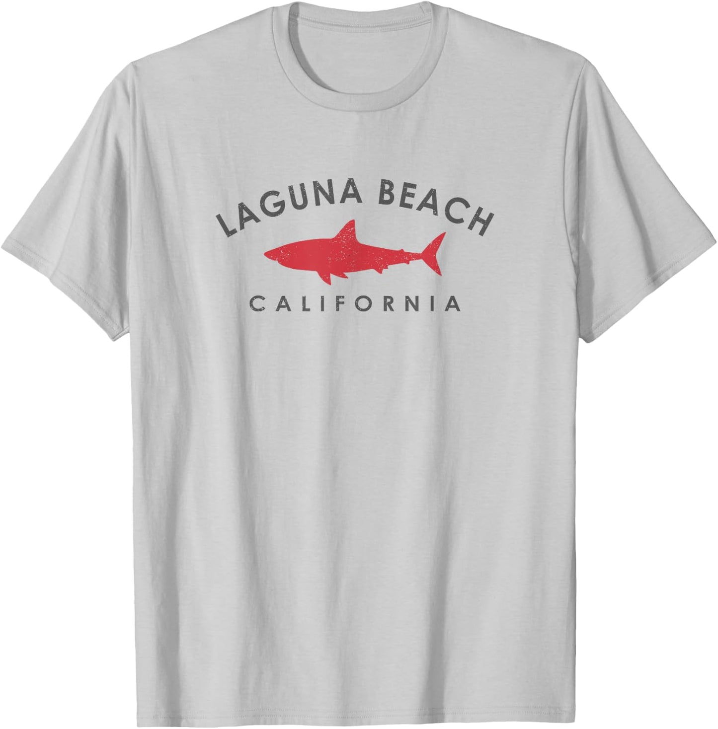 Laguna Beach California Shark Souvenir Vintage T-Shirt - T-Shirt | Ash