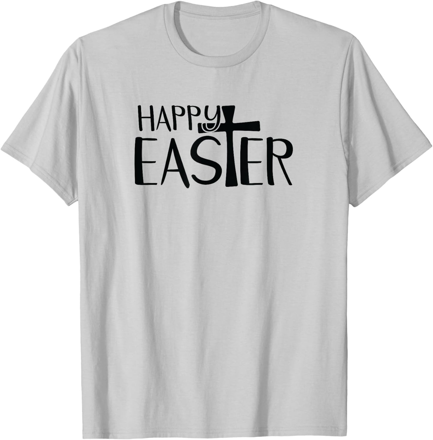Easter Shirt Women Cross Happy Easter Christians T-Shirt - T-Shirt | Ash