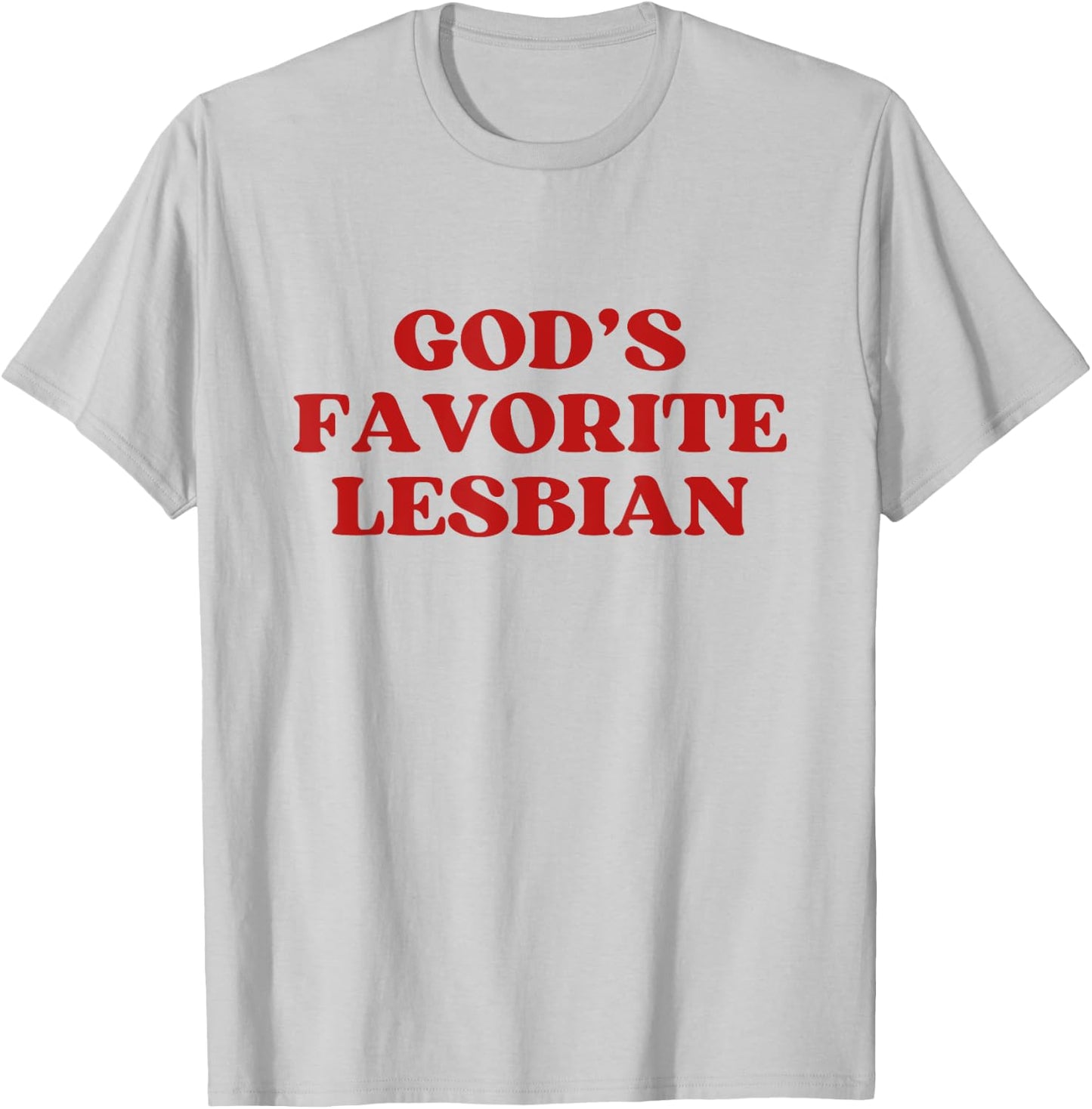 God's Favorite Lesbian Y2k Aesthetic Trendy LGBT Pride T-Shirt - T-Shirt | Ash