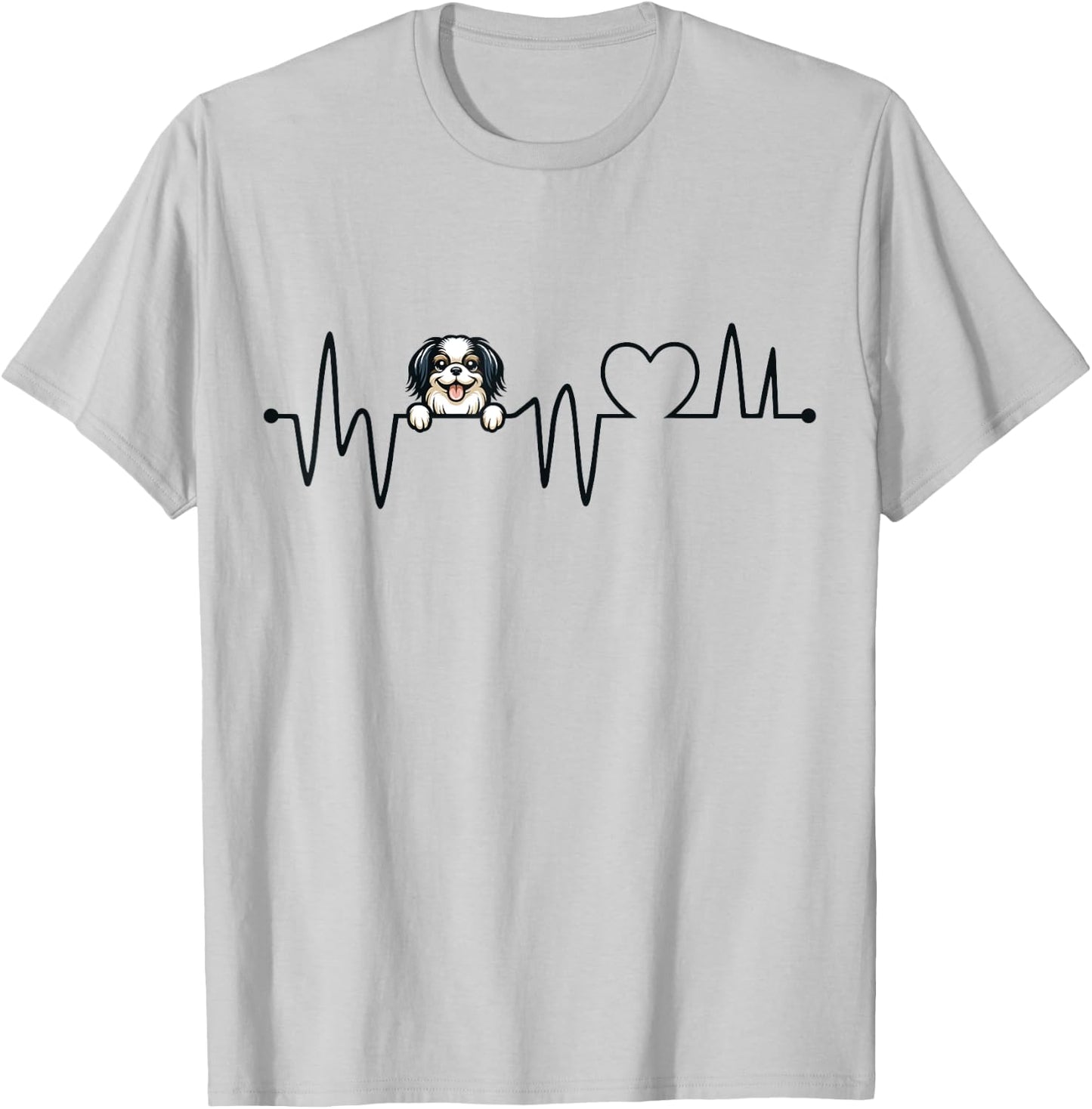 Cool Japanese Chin Art Women Kids Chin Lover T-Shirt - T-Shirt | Ash
