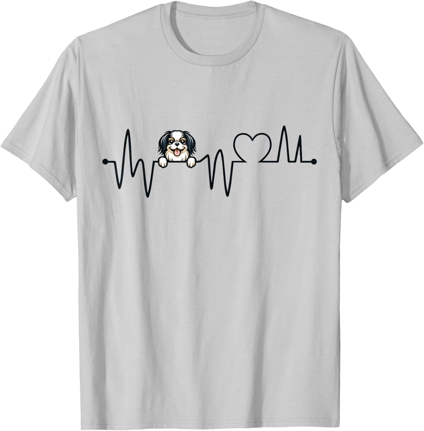 Cool Japanese Chin Art Women Kids Chin Lover T-Shirt - T-Shirt | Ash