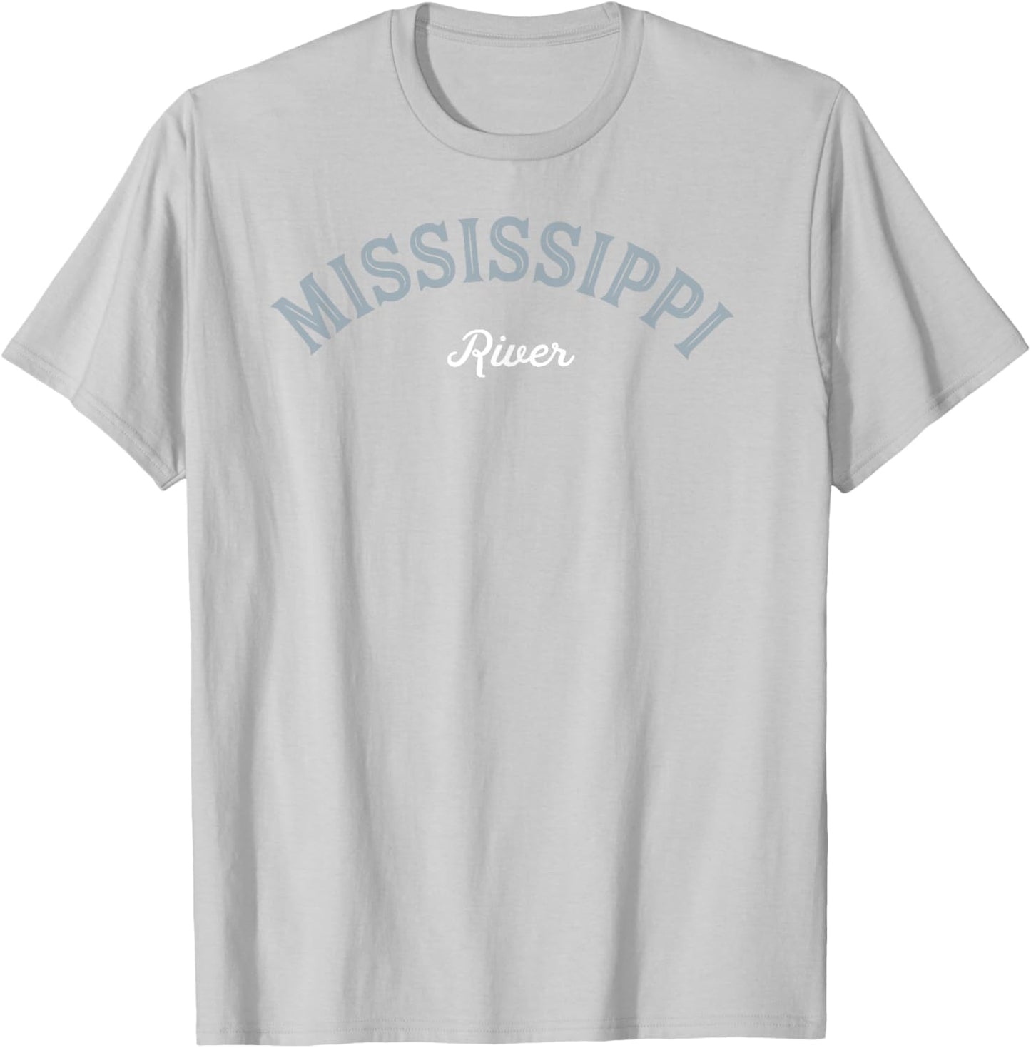 Mississippi River North America Tour Arched Retro Men Women T-Shirt - T-Shirt | Ash