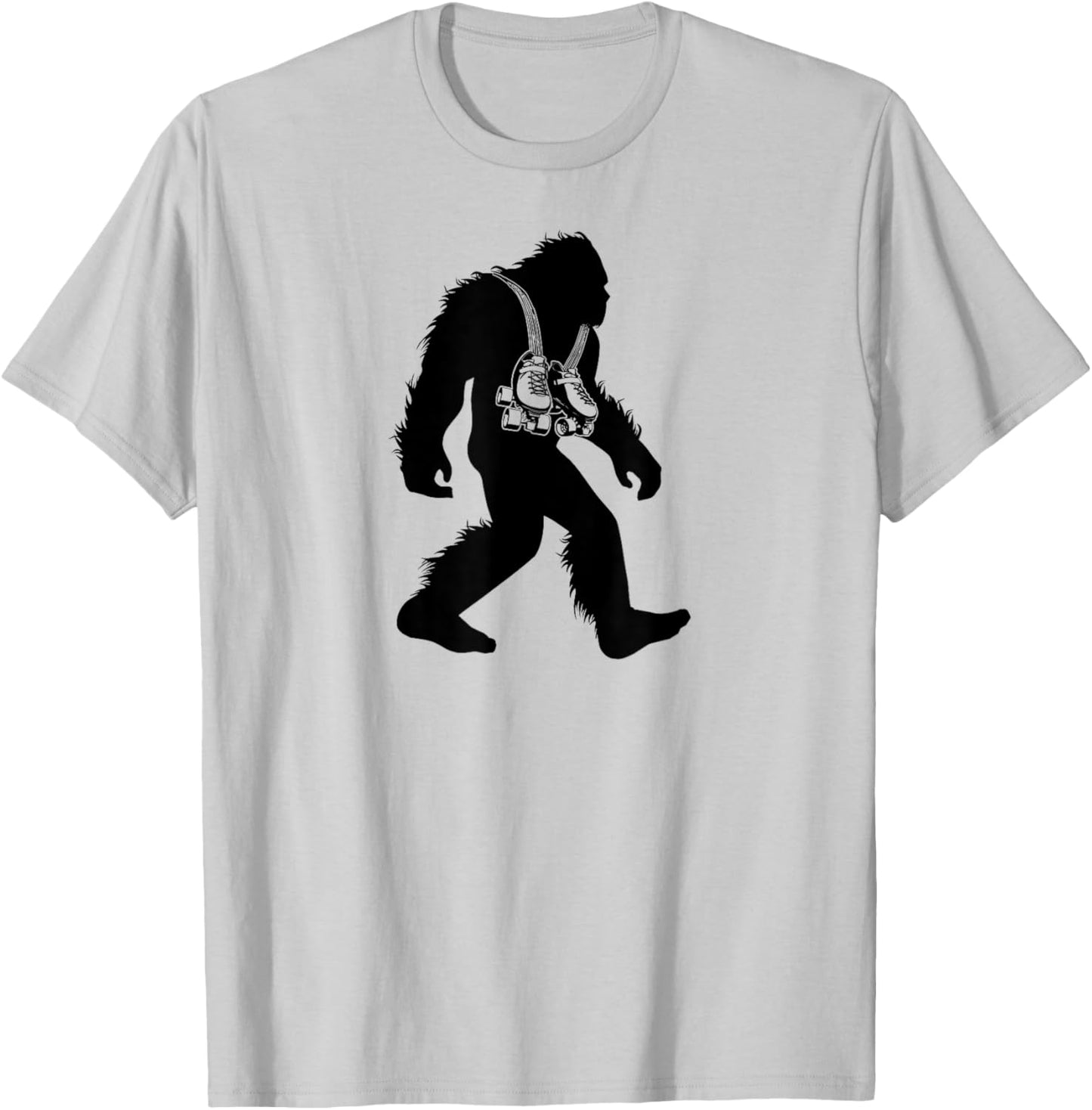 Bigfoot Rollerskate , Sasquatch Retro Skating Shirt Gift T-Shirt - T-Shirt | Ash