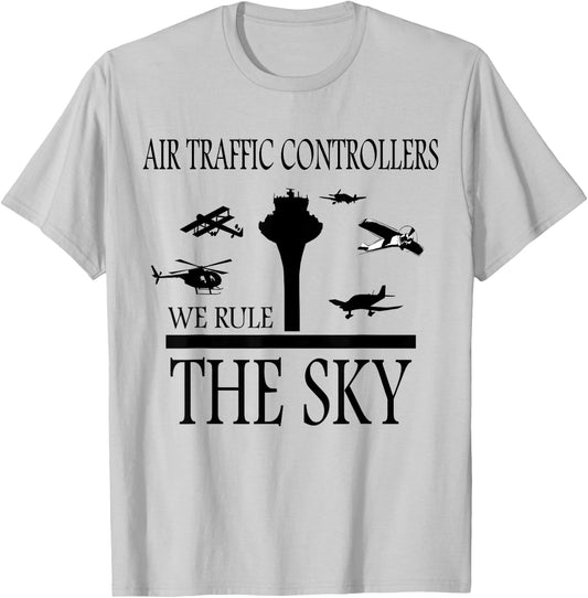 Aviation Air Traffic Controller ATC T-Shirt - T-Shirt | Ash