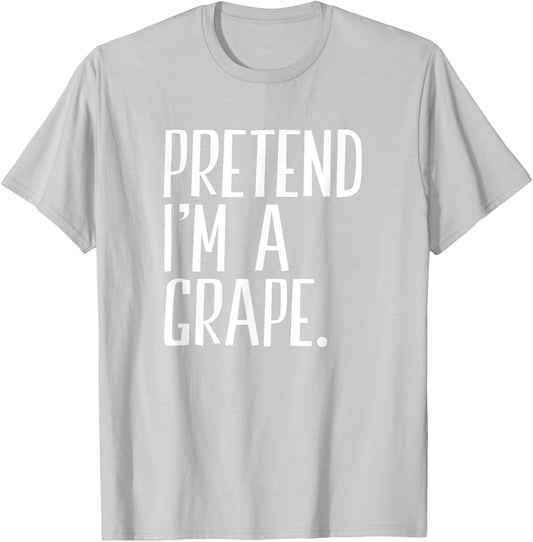 Pretend I'm A Grape Funny Halloween Party T-Shirt - T-Shirt | Ash