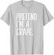 Pretend I'm A Grape Funny Halloween Party T-Shirt - T-Shirt | Ash